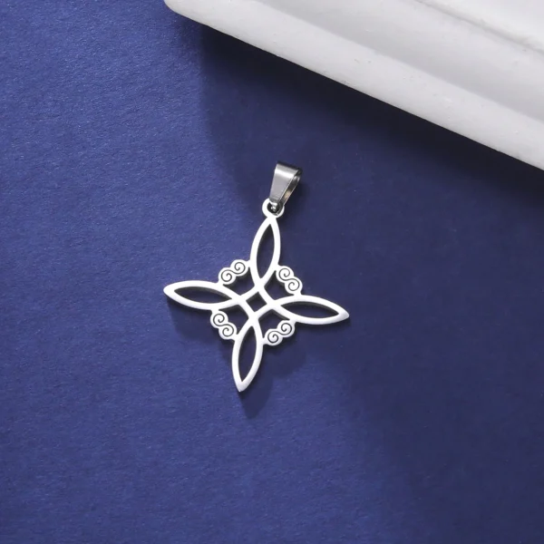 Witch Knot Charms for Necklace Jewelry Making Stainless… – Rune… – Image 2