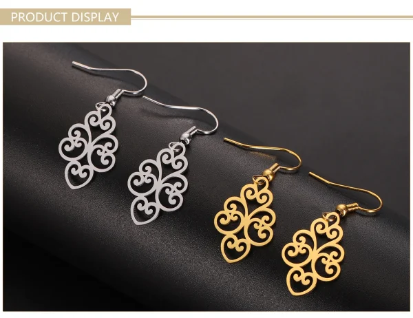 Boucles d'oreilles pendantes en filigrane Boucles… – Chant des… – Image 12