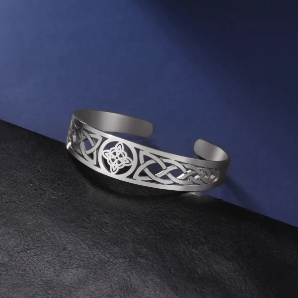 Bracelets manchette en acier inoxydable avec nœud de… – Rune de… – Image 28