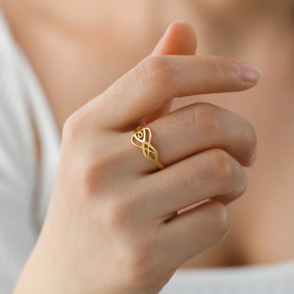 bague Vintage avec nœud celtique irlandais pour… – Chant des… – Image 2