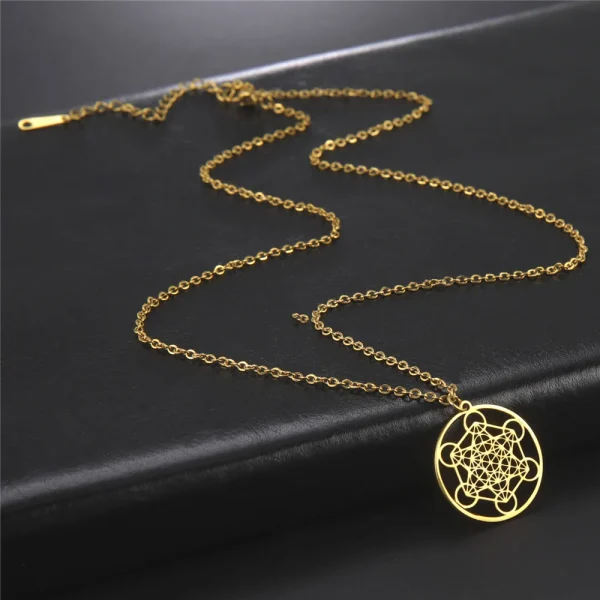 collier Cube d'ange sceau archange Metatron, en acier… – Lueur… – Image 6