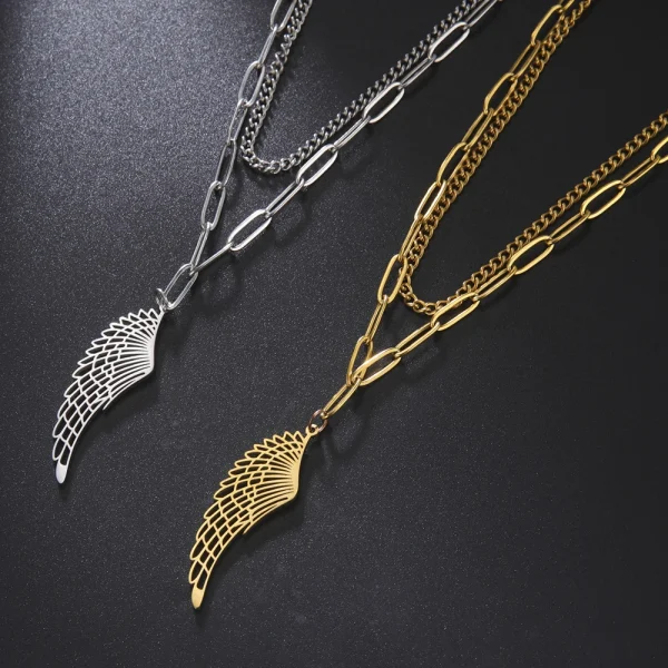 2025 Seraph ange aile pendentif collier pour femmes en… – Éclat… – Image 6