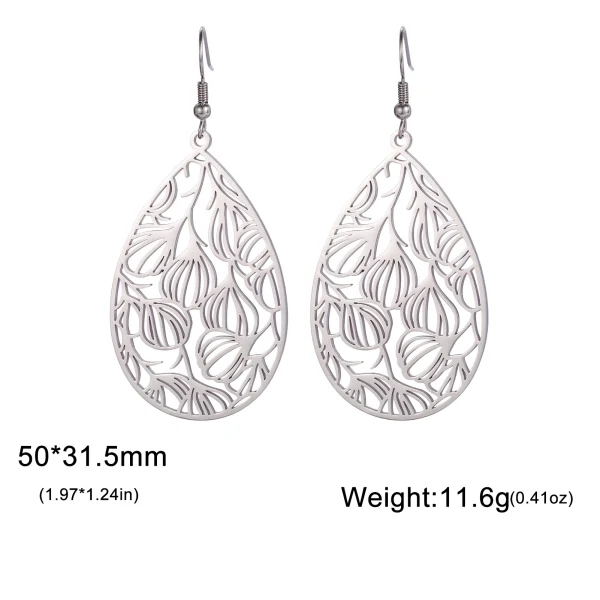 Boucles d'Oreilles Bohème Filig123 en Forme de Goutte… – Ailes… – Image 7