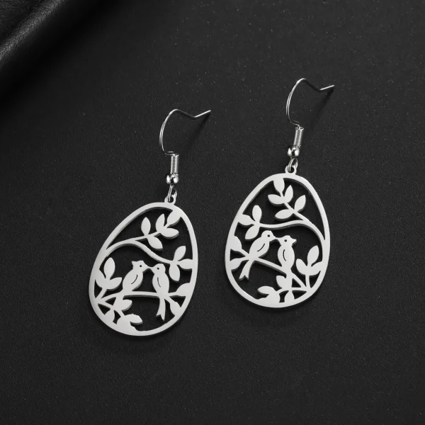 Boucles d'oreilles pendantes en acier inoxydable pour… – Chant… – Image 16