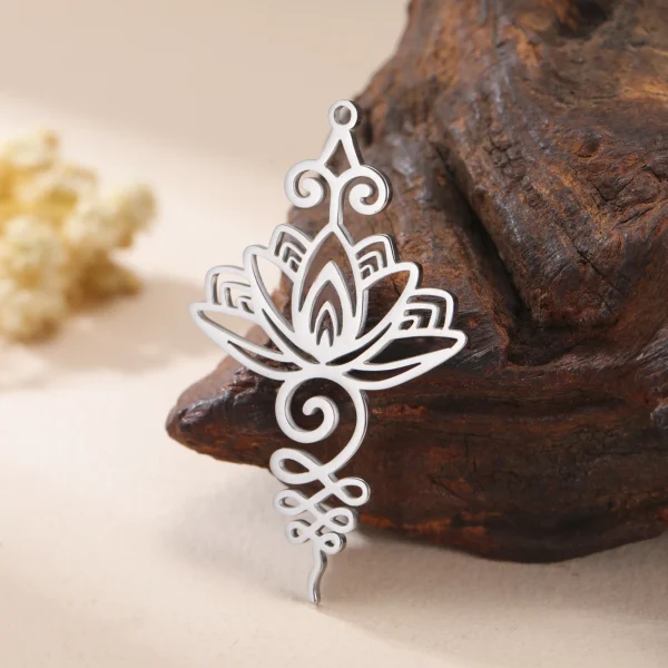 3 pièces/lot Unalome fleur de Lotus collier boucle d'oreille… – Image 18