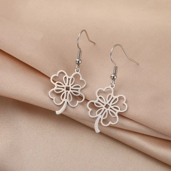 Boucles d'oreilles pendantes Everver à quatre feuilles… – Éclat… – Image 16