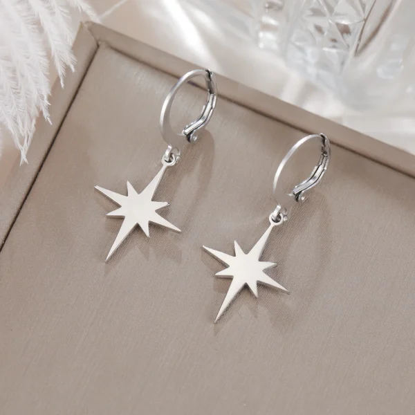 boucles d'oreilles pendantes lune étoile pour femmes… – Chant… – Image 20