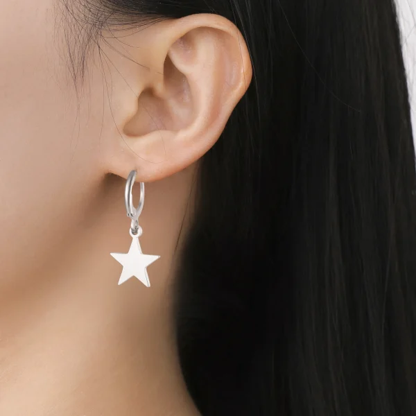 boucles d'oreilles pendantes lune étoile pour femmes… – Chant… – Image 15