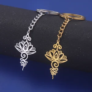 Unalome Lotus porte - clés de voiture Yoga bouddhisme… – Chant…
