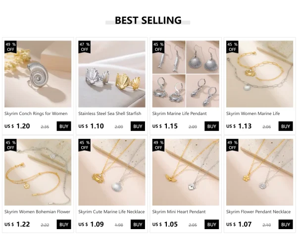 Flower Pendant Necklace for Women Girls Stainless Steel… –… – Image 17
