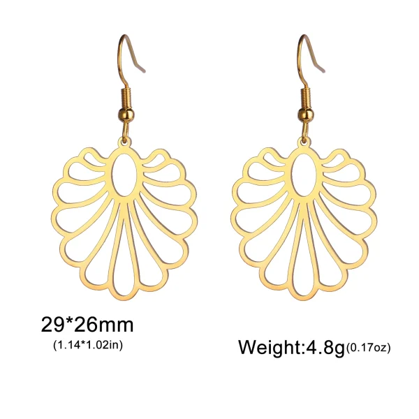 Boucles d'oreilles bohème en acier inoxydable pour… – Ailes… – Image 24