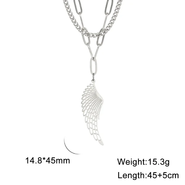 2025 Seraph ange aile pendentif collier pour femmes en… – Éclat… – Image 11