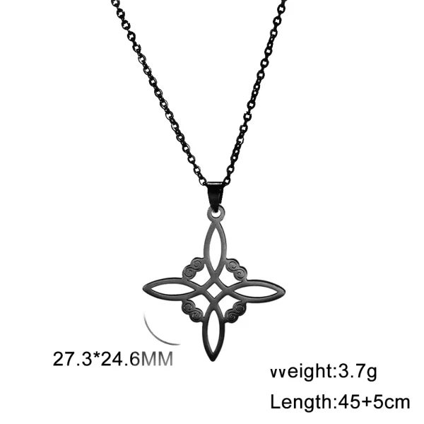Wicca Witchcraft Witch Knot Necklace Stainless Steel… – Éclat… – Image 9
