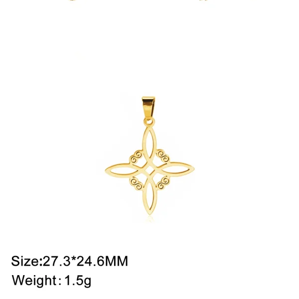 Witch Knot Charms for Necklace Jewelry Making Stainless… – Rune… – Image 11