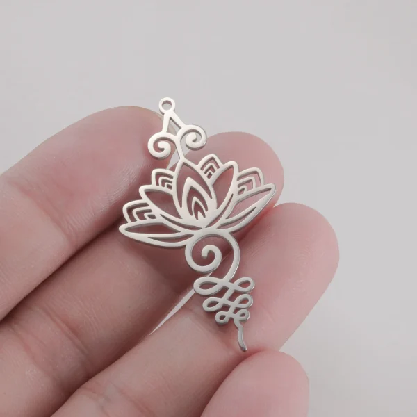 3 pièces/lot Unalome fleur de Lotus collier boucle d'oreille… – Image 21