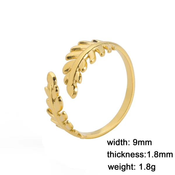 Bague en acier inoxydable pour femme, bijou ouvert,… – Rune de… – Image 10