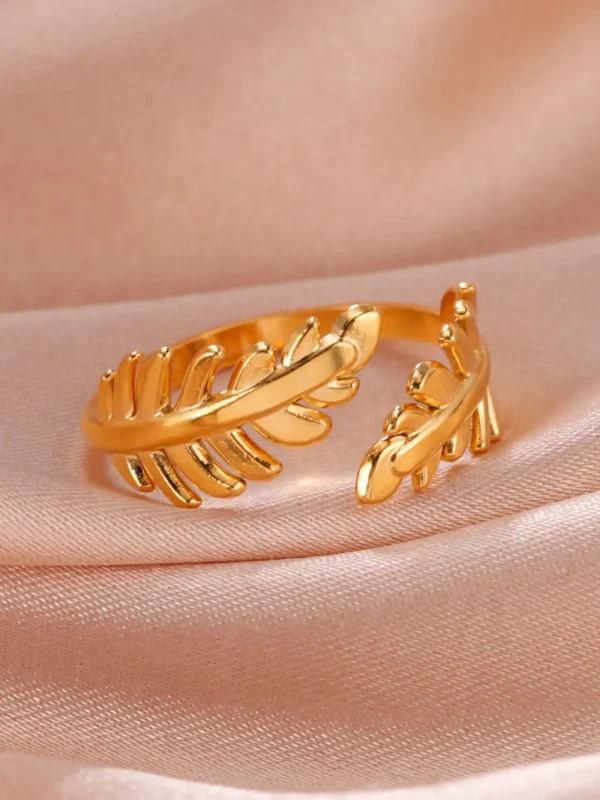 Bague en acier inoxydable pour femme, bijou ouvert,… – Rune de… – Image 15