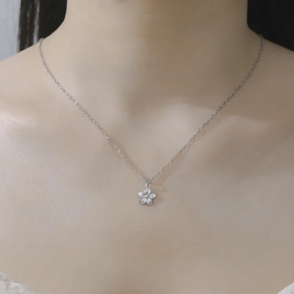 Flower Pendant Necklace for Women Girls Stainless Steel… –… – Image 29