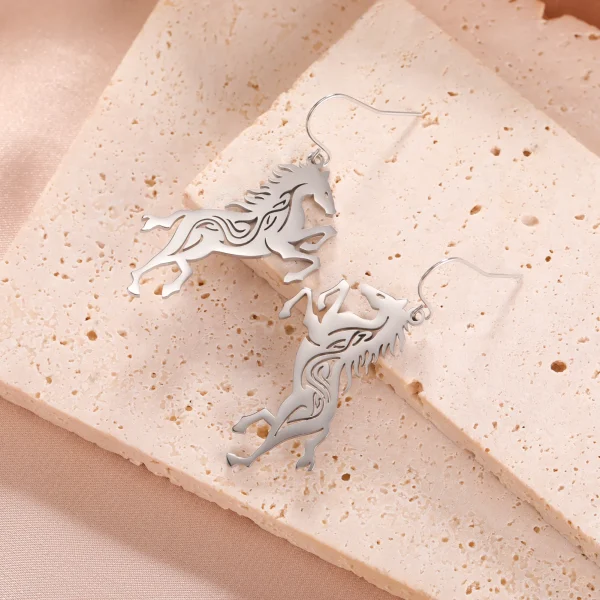 boucles d'oreilles cheval exquises pour femmes, en… – Ailes… – Image 11