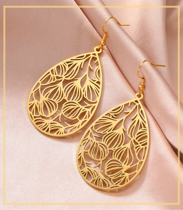 Boucles d'Oreilles Bohème Filig123 en Forme de Goutte… – Ailes… – Image 10
