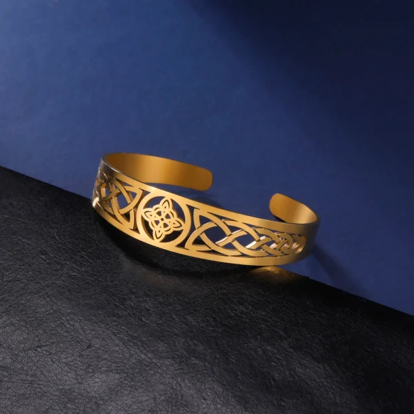 Bracelets manchette en acier inoxydable avec nœud de… – Rune de… – Image 29