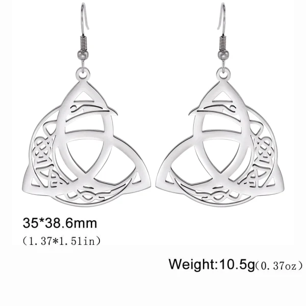 Boucles d'oreilles lune nouée femme celtique irlandaise… –… – Image 7