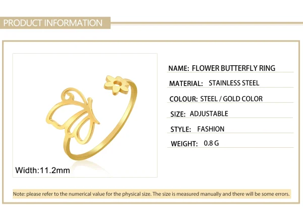 fleur libellule papillon abeille anneaux ouverts pour… – Rune… – Image 16