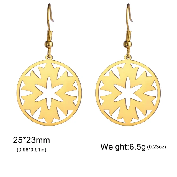 Boucles d'oreilles bohème en acier inoxydable pour… – Ailes… – Image 12