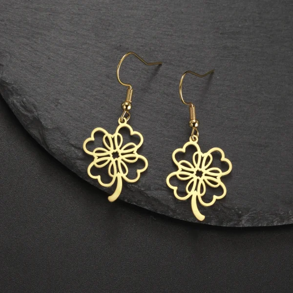 Boucles d'oreilles pendantes Everver à quatre feuilles… – Éclat… – Image 20