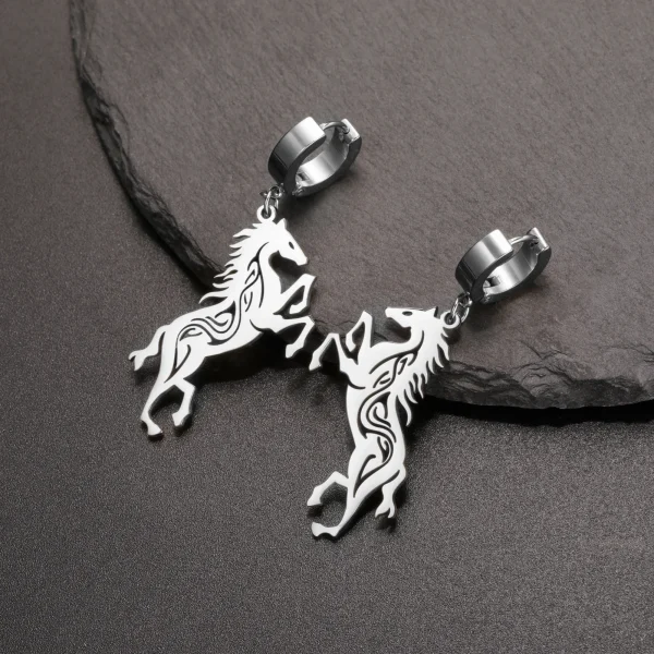 boucles d'oreilles cheval exquises pour femmes, en… – Ailes… – Image 16
