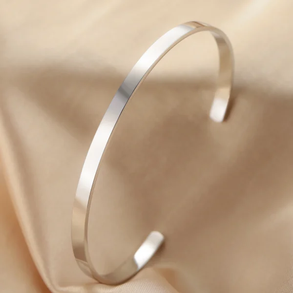 316L Stainless Steel Adjustable Cuff Bracelets for Women… –… – Image 4