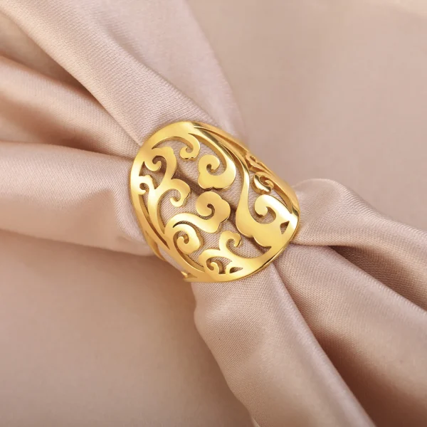 bague ajustable en filigrane géométrique pour femmes,… – Rune… – Image 26