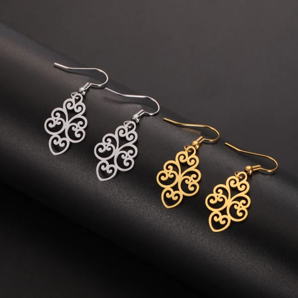 Boucles d'oreilles pendantes en filigrane Boucles… – Chant des… – Image 5