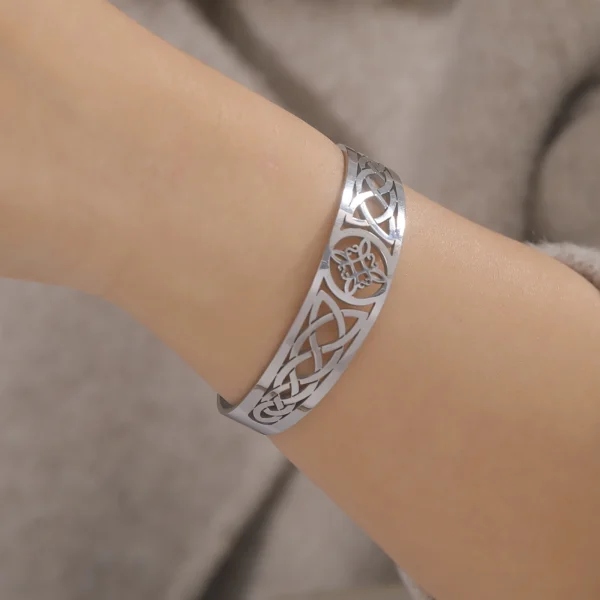 Bracelets manchette en acier inoxydable avec nœud de… – Rune de… – Image 23