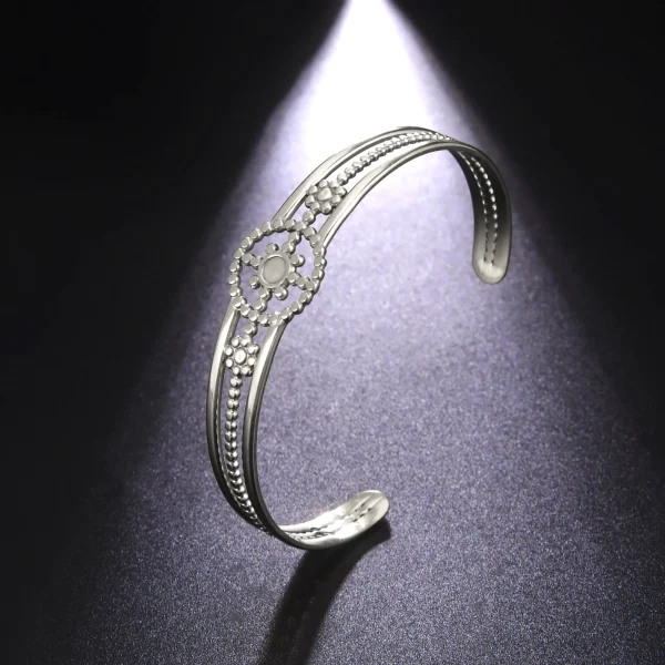 Bracelet manchette soleil en acier inoxydable pour… – Chant des… – Image 16