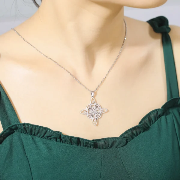Collier pendentif nœud de sorcière pour femme, tour de… – Chant… – Image 26