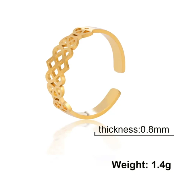 Irish Celtics Knot Ring for Women Stainless Steel… – Lueur… – Image 7