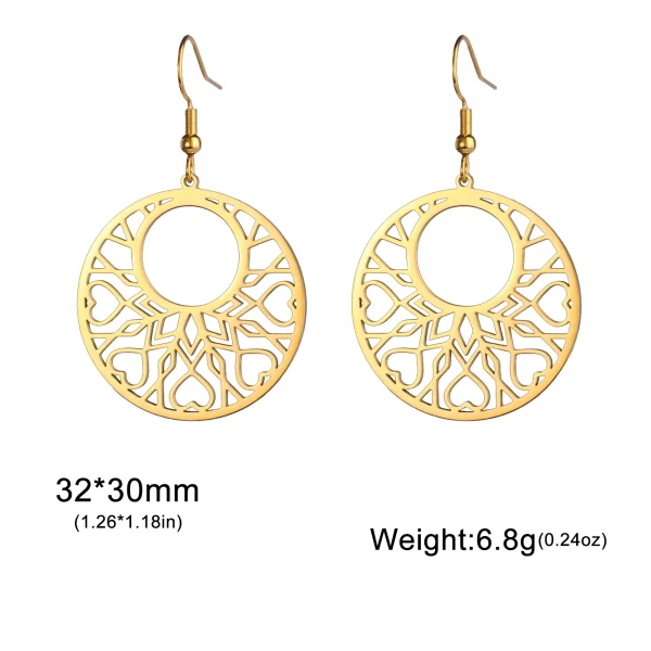 Boucles d'oreilles bohème en acier inoxydable pour… – Ailes… – Image 18