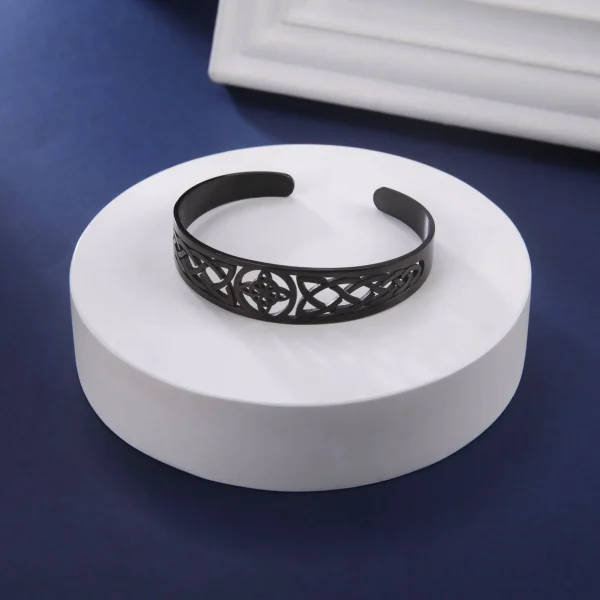 Bracelets manchette en acier inoxydable avec nœud de… – Rune de… – Image 26