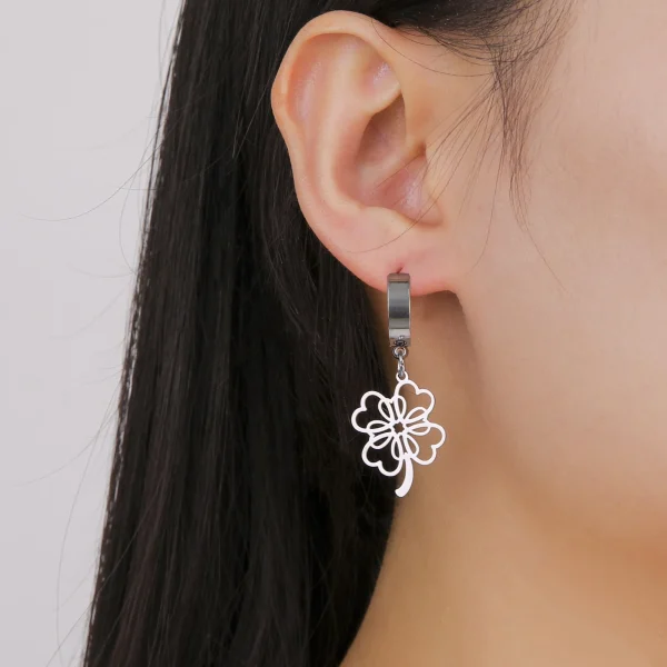 Boucles d'oreilles pendantes Everver à quatre feuilles… – Éclat… – Image 23