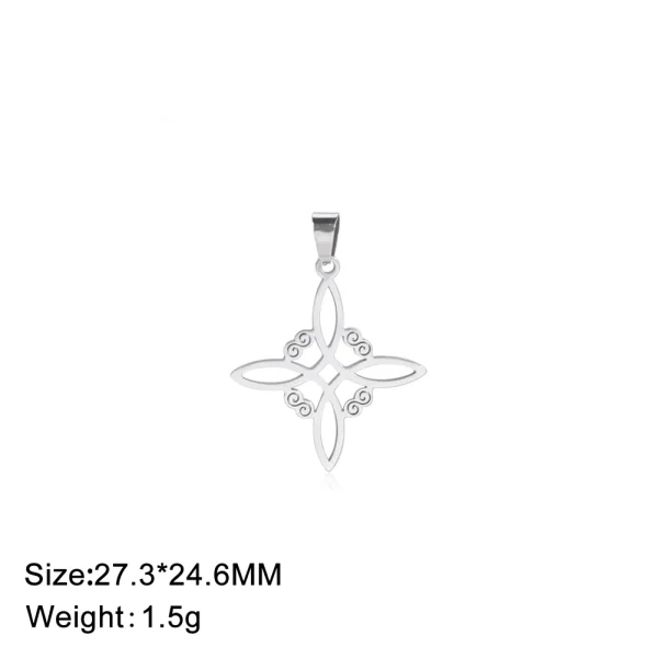 Witch Knot Charms for Necklace Jewelry Making Stainless… – Rune… – Image 12