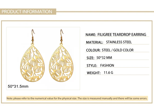 Boucles d'Oreilles Bohème Filig123 en Forme de Goutte… – Ailes… – Image 11