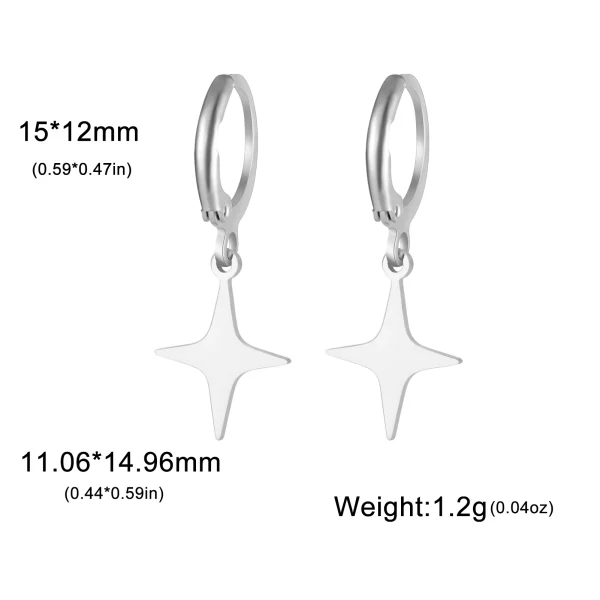 boucles d'oreilles pendantes lune étoile pour femmes… – Chant… – Image 11