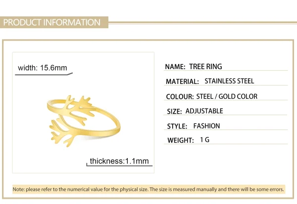 bague ajustable en acier inoxydable pour femmes et… – Ailes… – Image 12