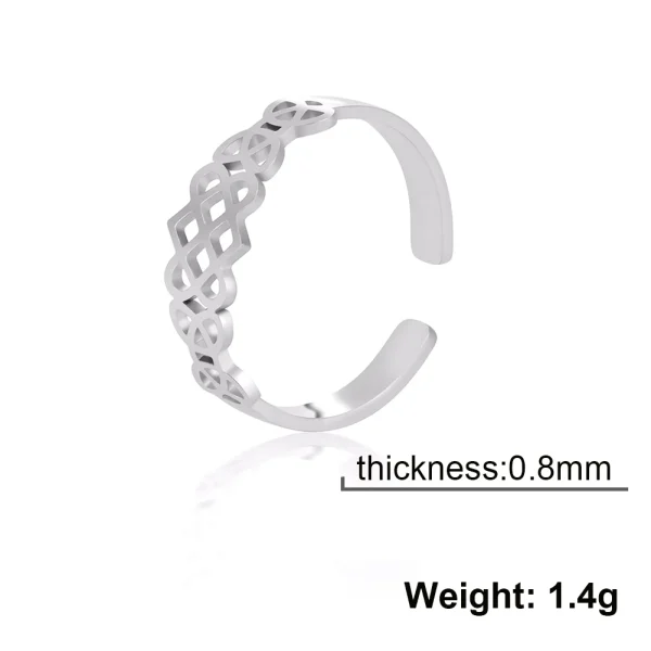 Irish Celtics Knot Ring for Women Stainless Steel… – Lueur… – Image 8