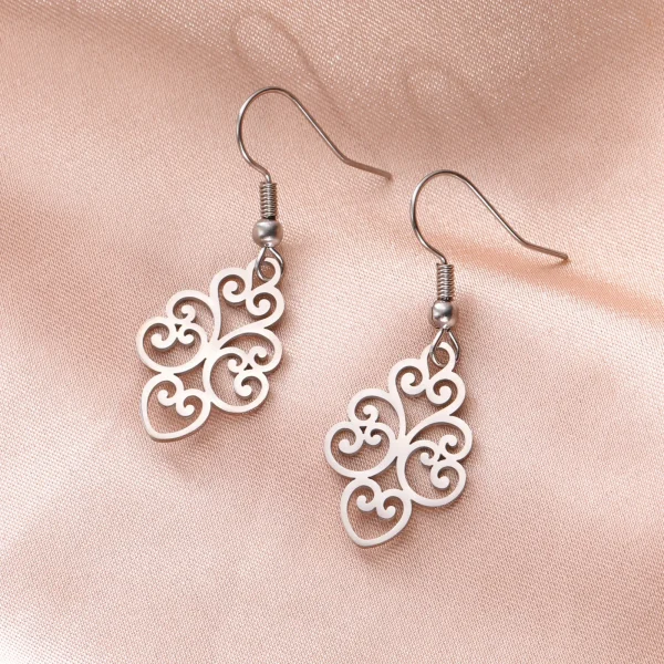 Boucles d'oreilles pendantes en filigrane Boucles… – Chant des… – Image 2