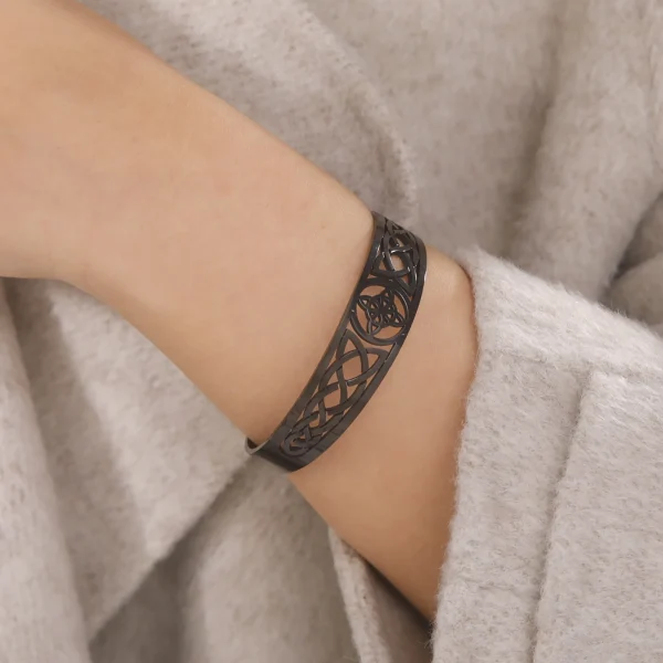 Bracelets manchette en acier inoxydable avec nœud de… – Rune de… – Image 27