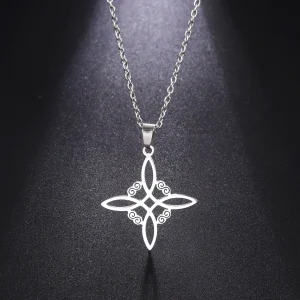 Wicca Witchcraft Witch Knot Necklace Stainless Steel… – Éclat…