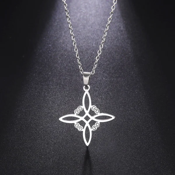 Wicca Witchcraft Witch Knot Necklace Stainless Steel… – Éclat…