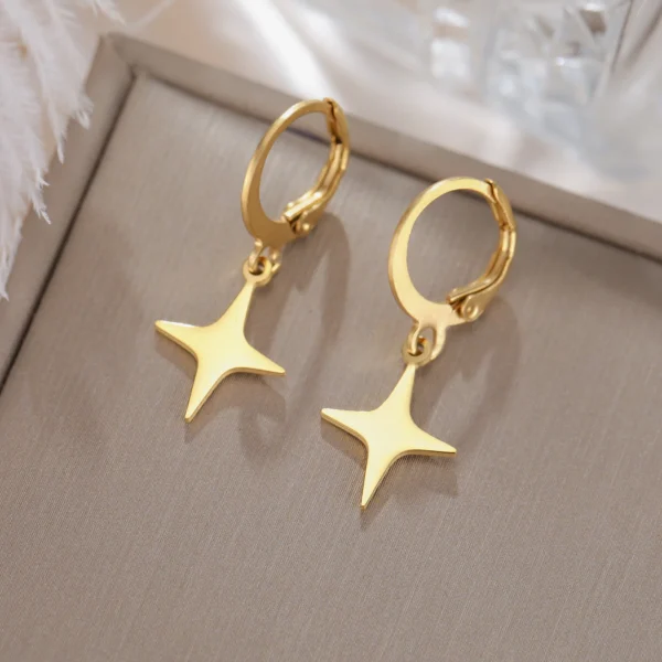 boucles d'oreilles pendantes lune étoile pour femmes… – Chant… – Image 23